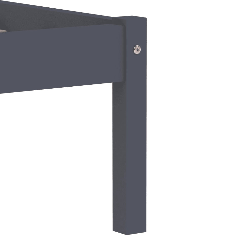 Giroletto senza Materasso Grigio 140x200 cm in Legno di Pino 283199