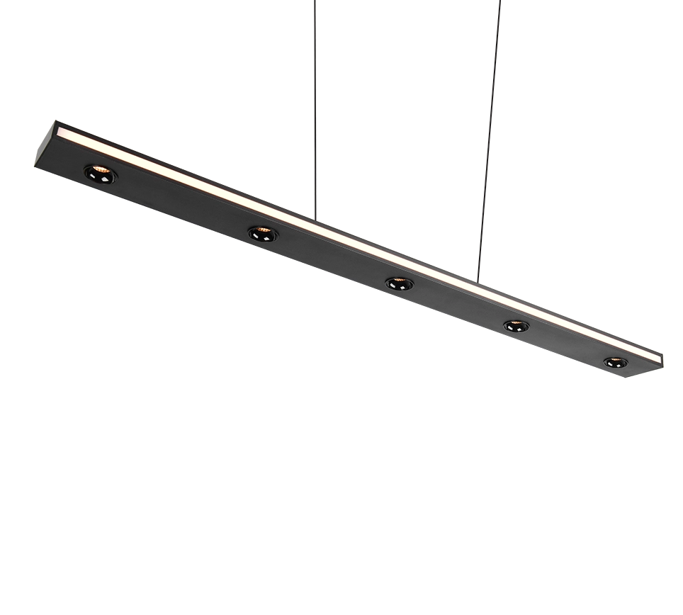 Lampada a sospensione LED bi-emissione, metallo, nero, L110 cm, Graham