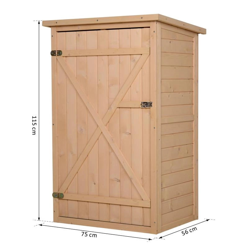 CAPANNO PORTA ATTREZZI DA ESTERNO IN LEGNO DI ABETE 75 X 56 X 115 CM