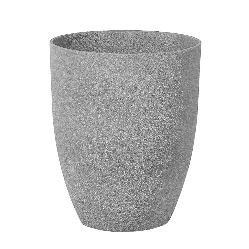 Set di 2 vasi in poliresina in fibra di vetro di colore grigio 35 x 35 x 42 cm interni ed esterni