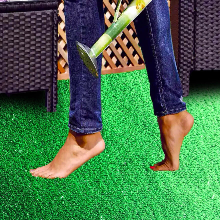 Erba Sintetica per Giardino 8 mm 2x2,5m Basik Verde