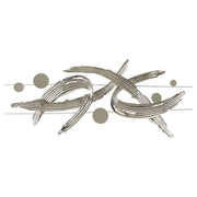 Decorazione in Metallo 3D Astratto 1, Argento, Metallo, 121x5x52 cm