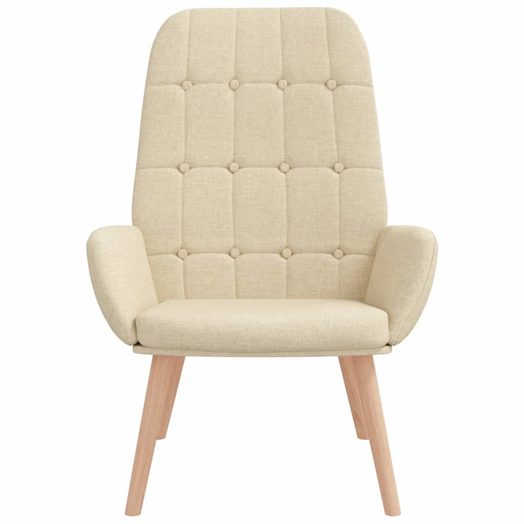 vidaXL Sedia Relax Crema in Tessuto