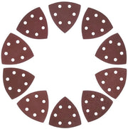 Polvere di abrasione a forma di triangolo - 50 pezzi - per mobili in legno - 6 fori - ossido di alluminio - grano 40-1000