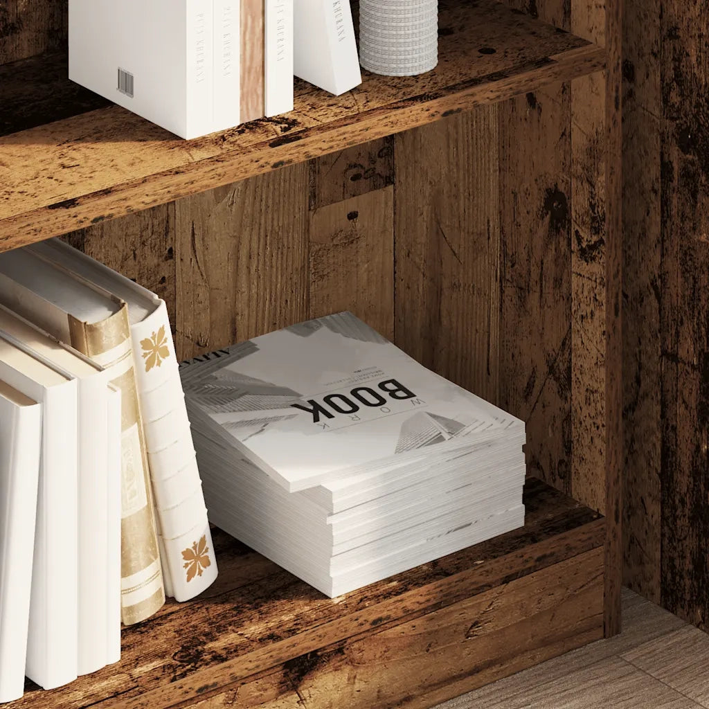 Libreria Legno Antico 80x24x76 cm in Legno Multistrato 857833