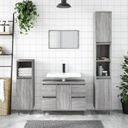 Mobile da Bagno Grigio Sonoma 80x33x60 cm in Legno Multistrato 831658
