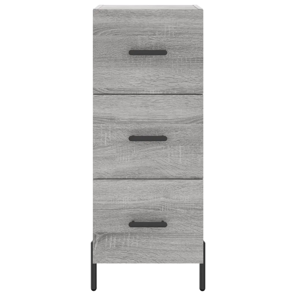 Credenza-Buffet-Armadio da cucina Grigio Sonoma 34,5x34x180 cm in Legno Multistrato 740282