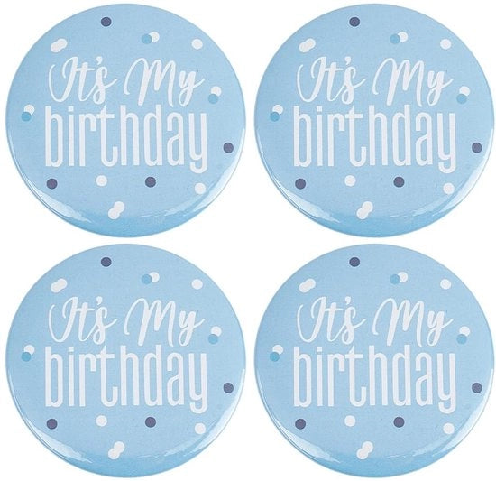 4 Stuks Decorazioni di Compleanno in Bianco e Rosa