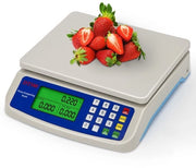 Ponderazione alimentare digitale 30 kg - Ponderatore alimentare con display LCD - Incluso adattatore alimentare - Misurazioni precise - Piattaforma ampia - Ponderatore alimentare