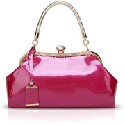 Borse da donna in pelle verniciata Borse per la sera per occasioni speciali Borse per la sposa Borsa a tracolla Rosa