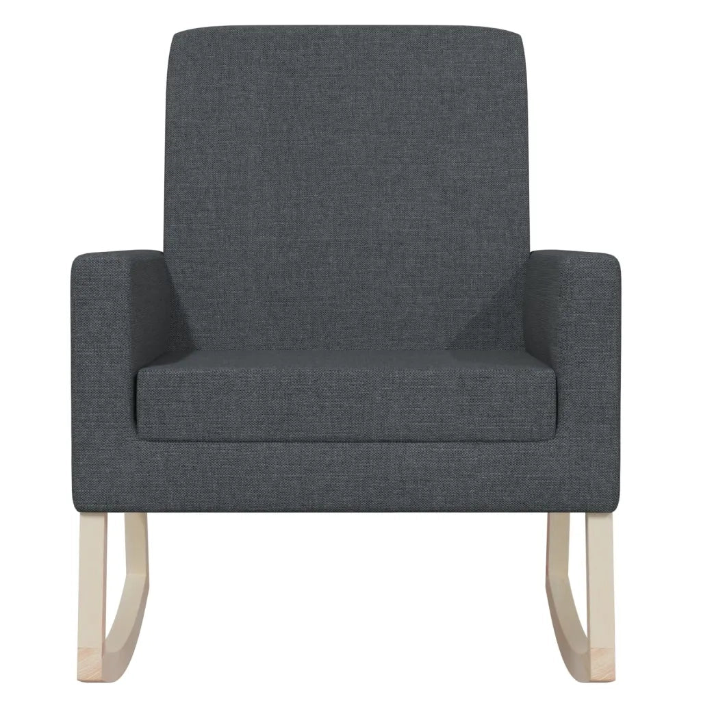 Sedia a Dondolo Grigio Scuro in Tessuto CFW8167496