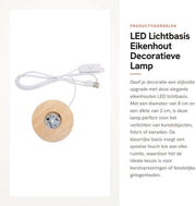 Base di illuminazione LED in eucalipto - Decorazione per Natale e festività - 8 cm - Illuminazione stile - Ideale per creare un'atmosfera accogliente