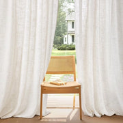 Tessuto in Lino 300x225 cm - Semi-Transparente - Permeabile alla Luce - 1 Pannello - Lavabile in Macchina - Tessuto Naturale - Decorazione per Finestre