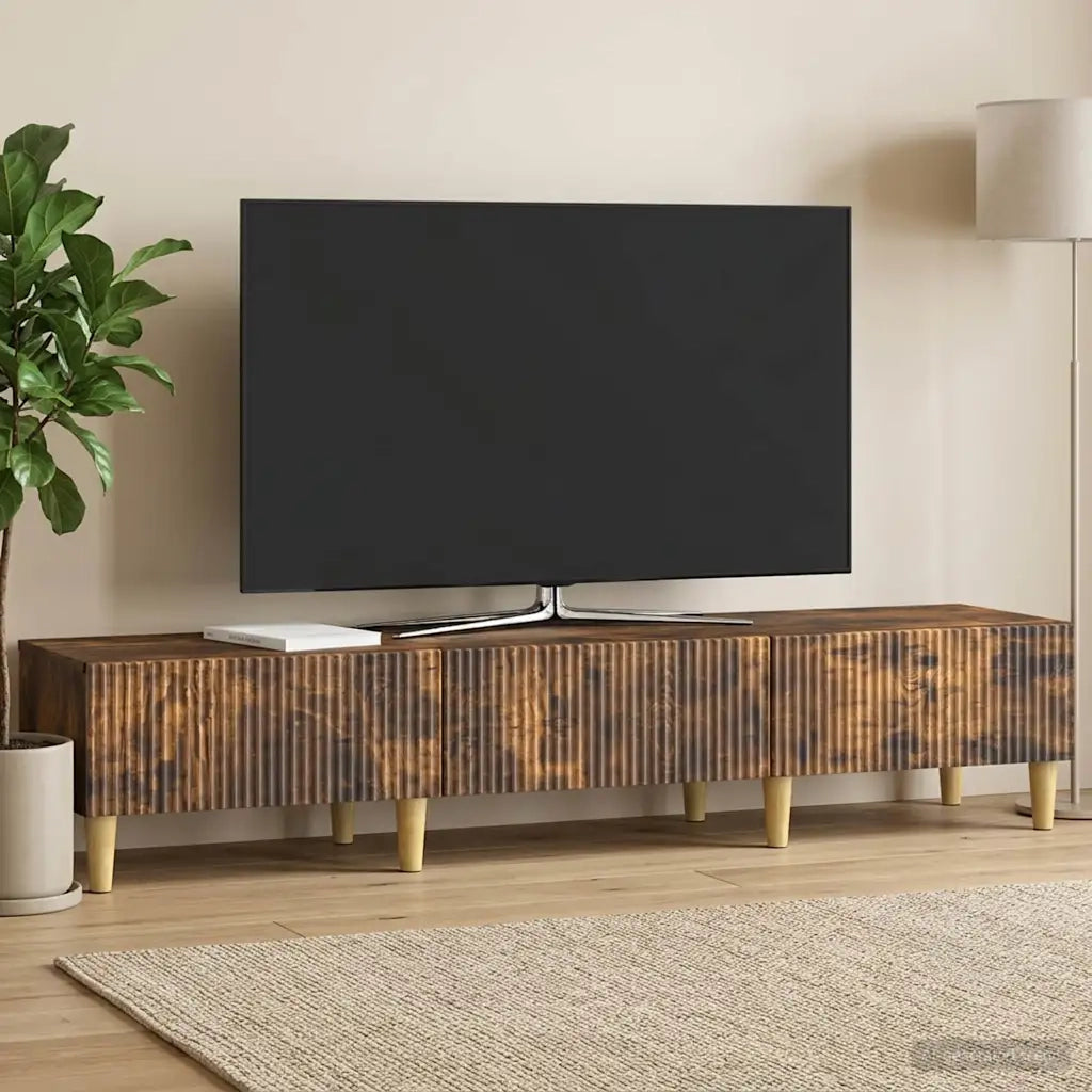 Mobile TV Rovere Fumo 147 x 34,5 x 30 cm Legno ingegnerizzato 894710