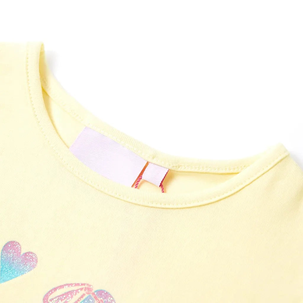 Maglietta da Bambina Giallo Tenue 92cod mxl 133540