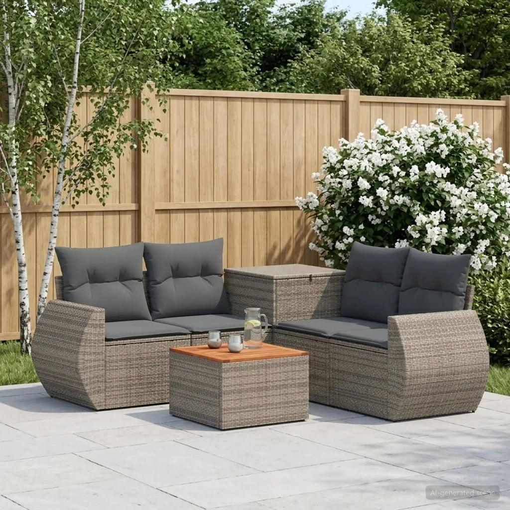 Set di divani 6 pz Grigio e Grigio Scuro 3447518