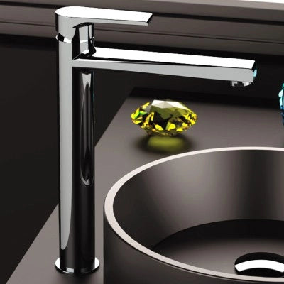 Miscelatore lavabo alto Mariani serie Artic in ottone bianco opaco