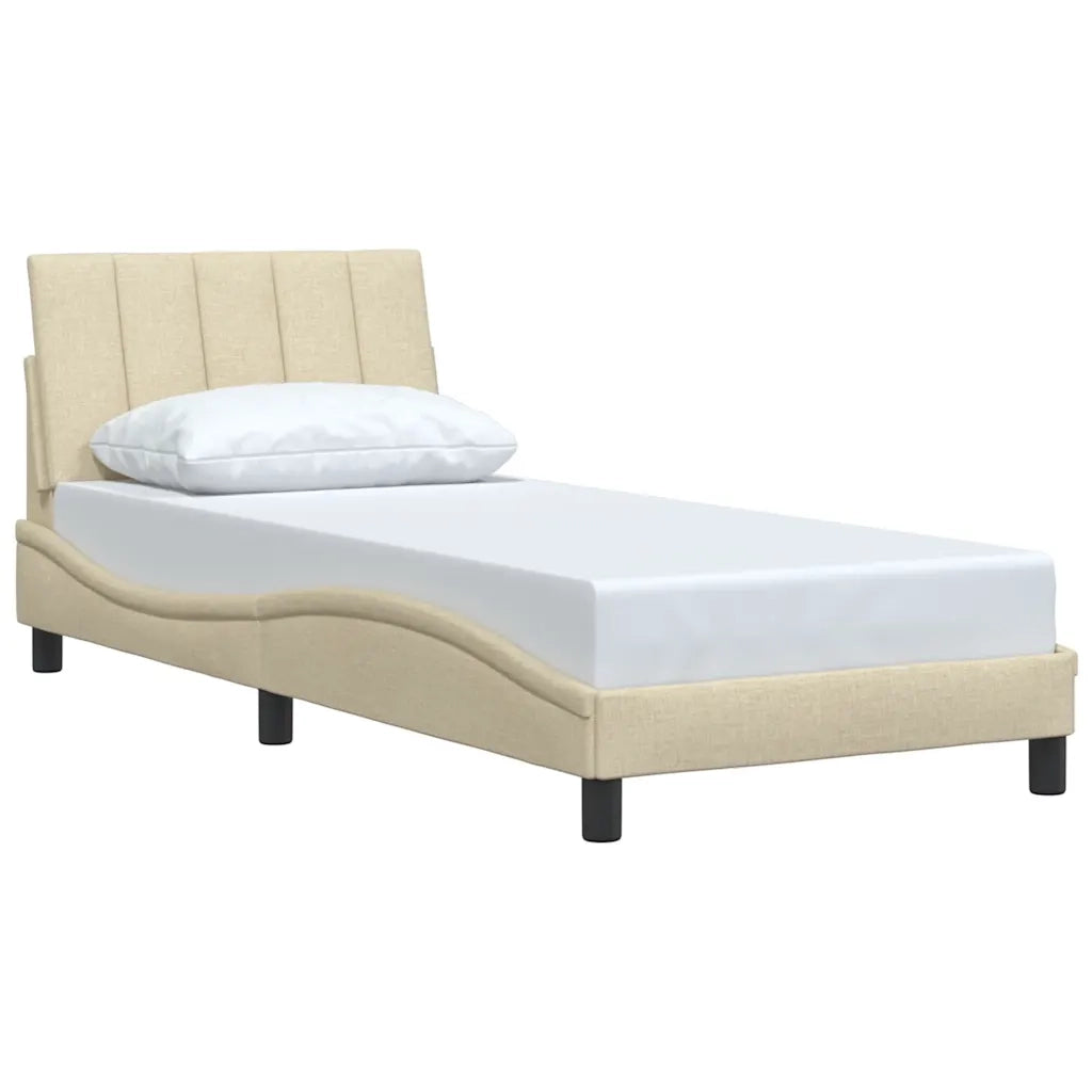 Giroletto senza Materasso Hanko Crema 80x200 cm in Tessuto 3310354
