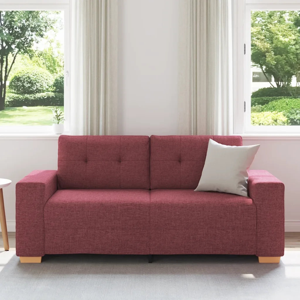 vidaXL Divano Divanetto Rosso Vino 140 cm in Tessuto