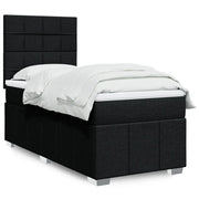 Giroletto a Molle con Materasso Nero 100x200 cm in Tessuto 3293881