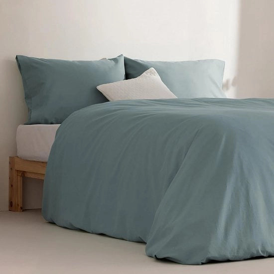 Set di coperte 150-160 cm - cotone morbido - 240x220 cm - blu - coperta di cotone ad alta respirazione morbida 240 x 220 cm