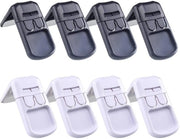 Accessori di sicurezza per armadi 8 pezzi - Chiusura di sicurezza per armadi - Chiusura per bambini - Chiusura per ante - Chiusura per porte - Chiusura per bambini adesiva - Installazione facile