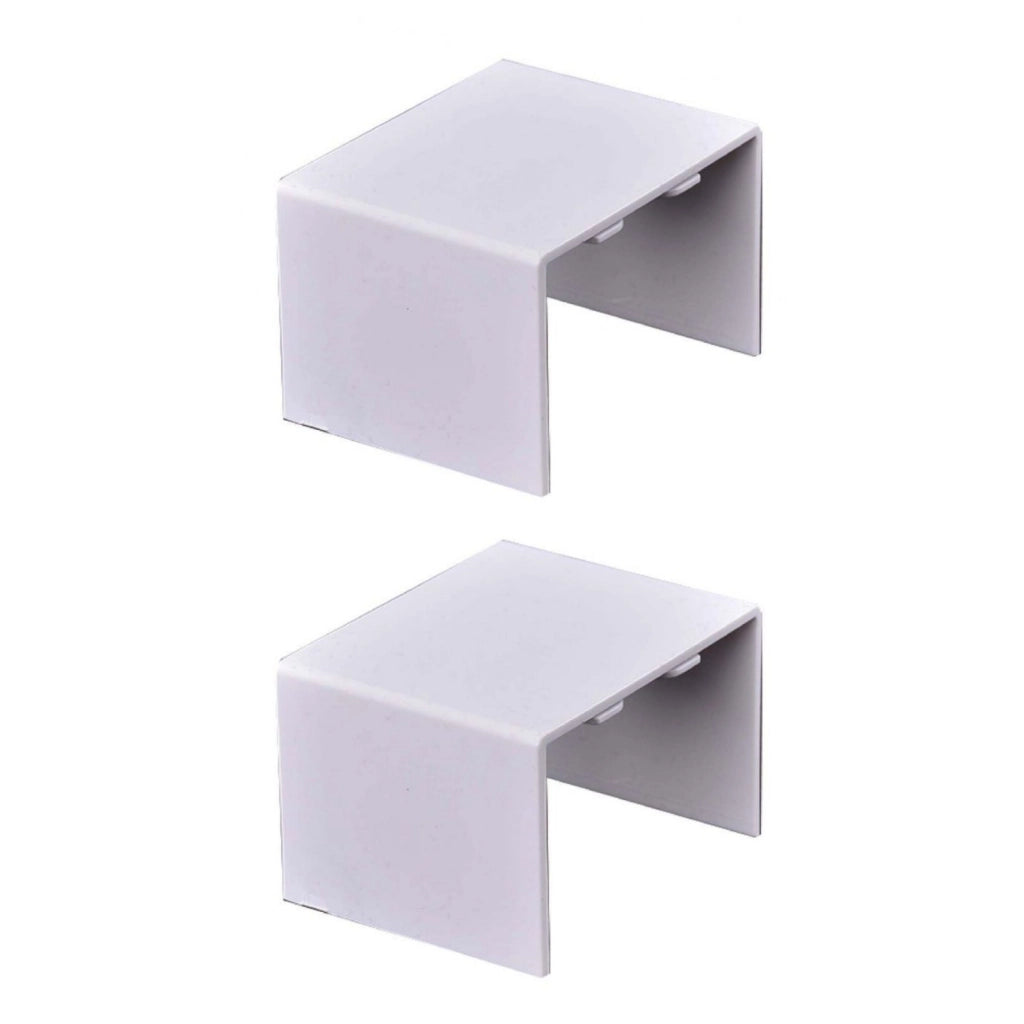 2 Pezzi Connettore Lineare Per Canaline Passacavi 60X40mm, Colore Bianco