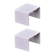 2 Pezzi Connettore Lineare Per Canaline Passacavi 60X40mm, Colore Bianco
