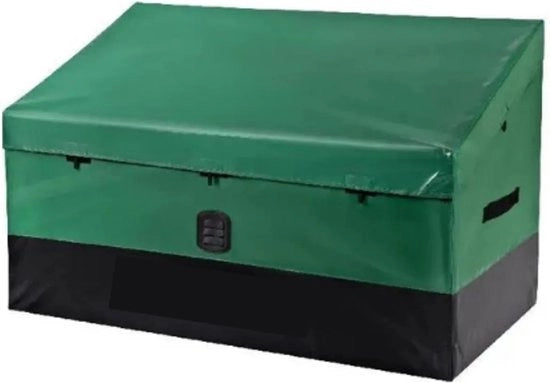 Cassa di Stoccaggio Esterno - Cassa per Cuscino da Giardino - Cassa per Giardino - Scatola per Cuscini - Resistente alle Intemperie - Impermeabile - 565L - 155x63x75x52 cm - Cassa per Giardino - Verde