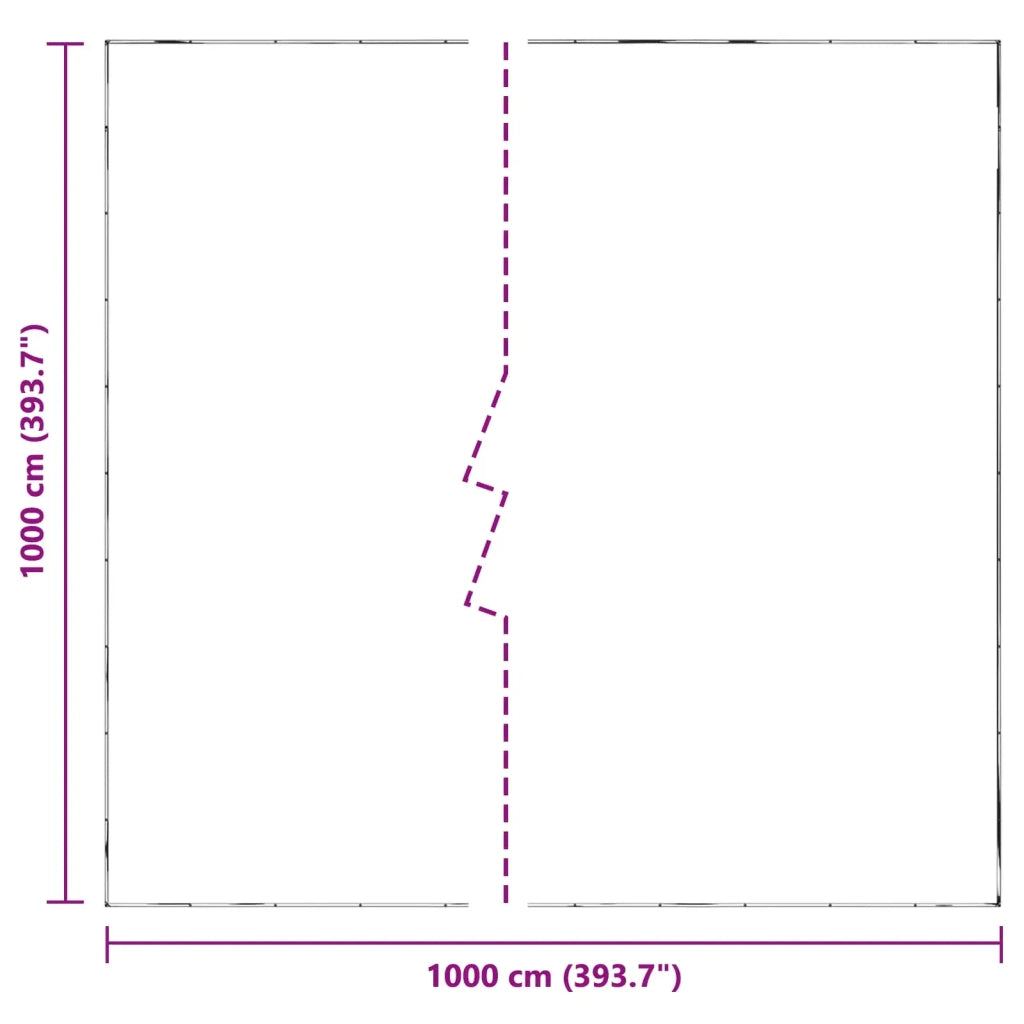 Telo con Occhielli Trasparente 10 x 10 m Polietilene 3429295