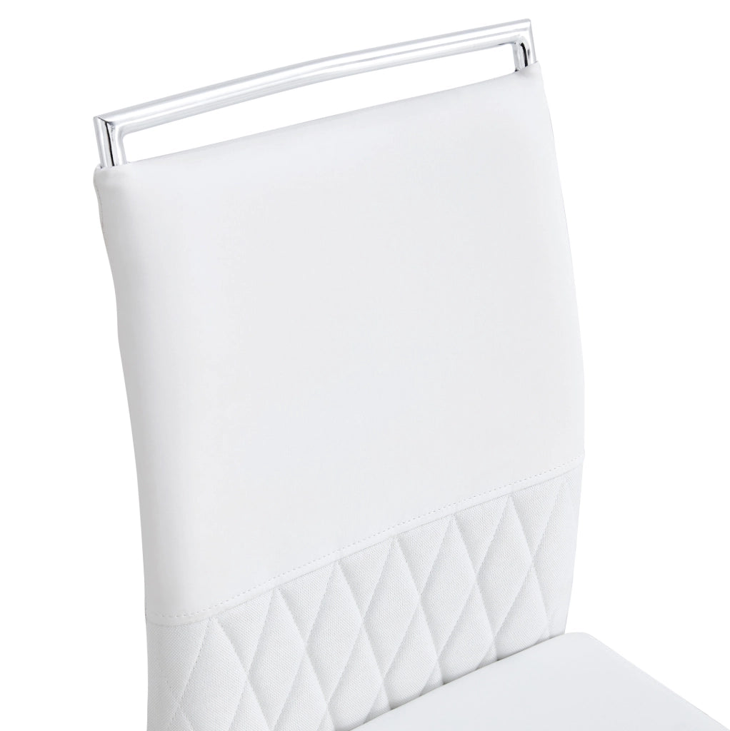 Sedia con schienale alto ergonomica in metallo bianca
