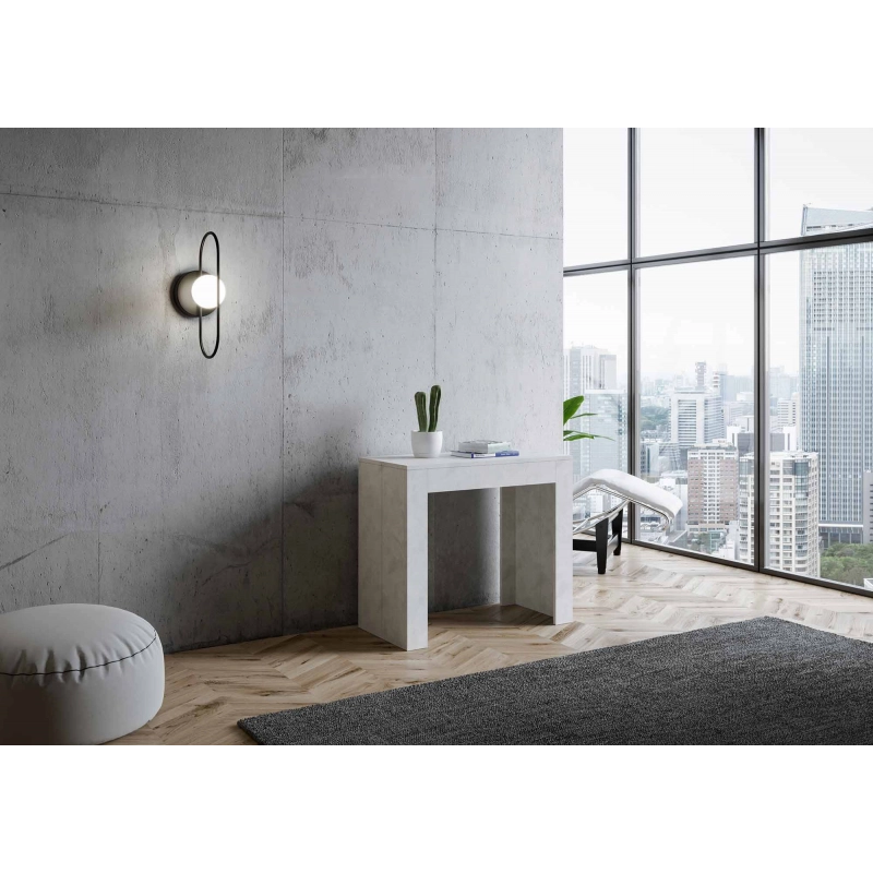 Consolle allungabile 90x42/198 cm Emy Small - Bianco Spatolato