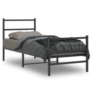 Giroletto con Testiera e Pediera Metallo Nero 80x200 cmcod mxl 134512