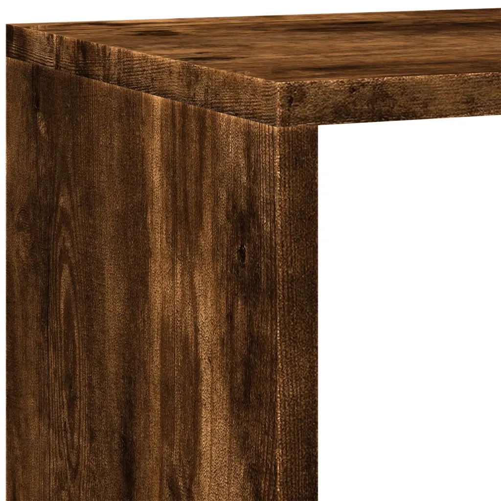 Libreria 4 Ripiani Rovere Fumo 143,5x29x143,5 cm in Truciolato 857998