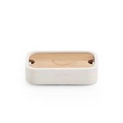 Porasapone d' appoggio GEDY linea Ninfea in resina e legno colore Bianco Matt