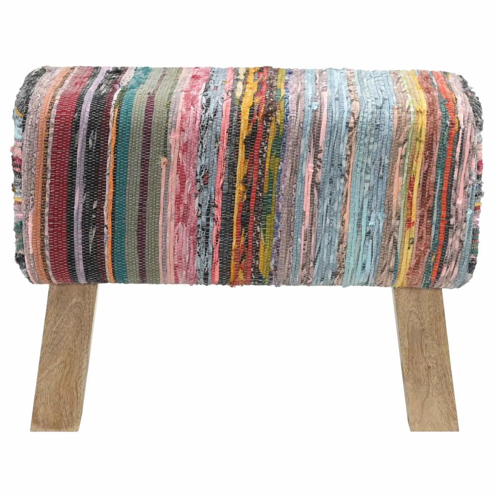 panca 60 x 30 x 45 cm Pelle Vera Multicolore 42042110