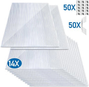 14 Pannelli di Policarbonato 4 mm per Involucro incl. 50 Clip per Involucro