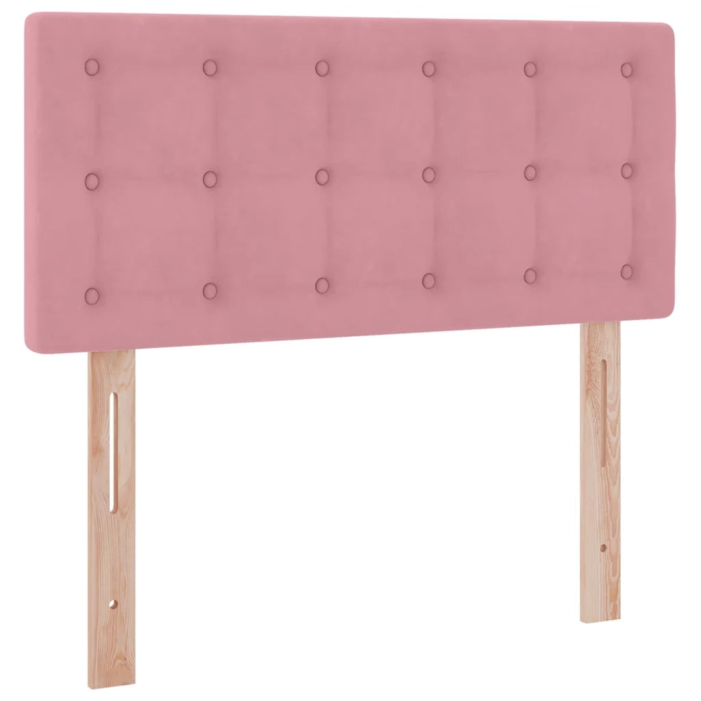 Letto con contenitore e LED con led Rosa 100 x 200 cm Velluto 3371498