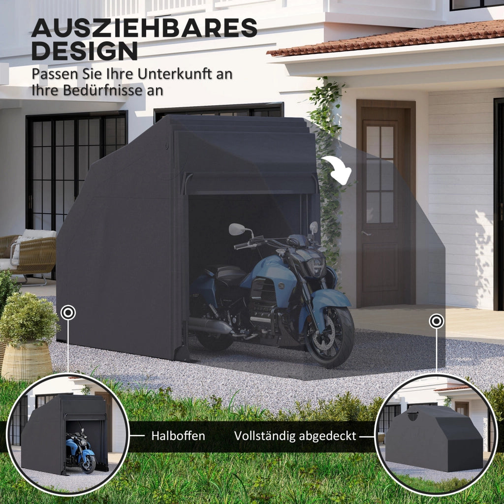 Copri Moto Pieghevole Impermeabile ¨C zephmum ¨C Nero 345x135x191 cm
