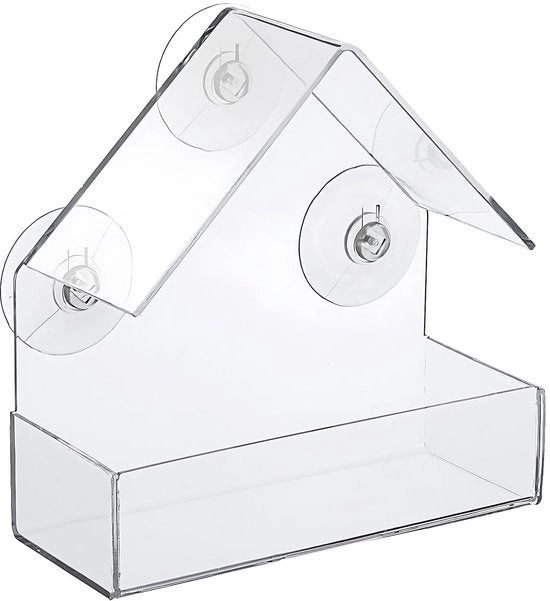 Casa per uccelli in vetroacrilato trasparente, casa per uccelli all'aperto, casa per uccelli esterna, casa per piccoli uccelli in vetroacrilato trasparente