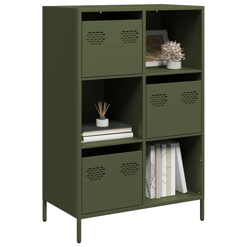Credenza Verde Oliva 68x39x103,5 cm in Acciaio 851410