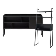 Set di 2 mobili con scrivania e mobile TV nero 03_0009363