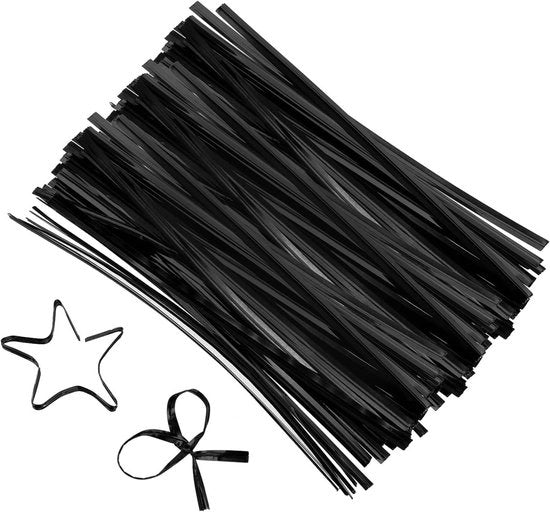 Spiralbandini per Dolci 12,7 cm Metalliche per uso riciclabile Nero per 800 pezzi