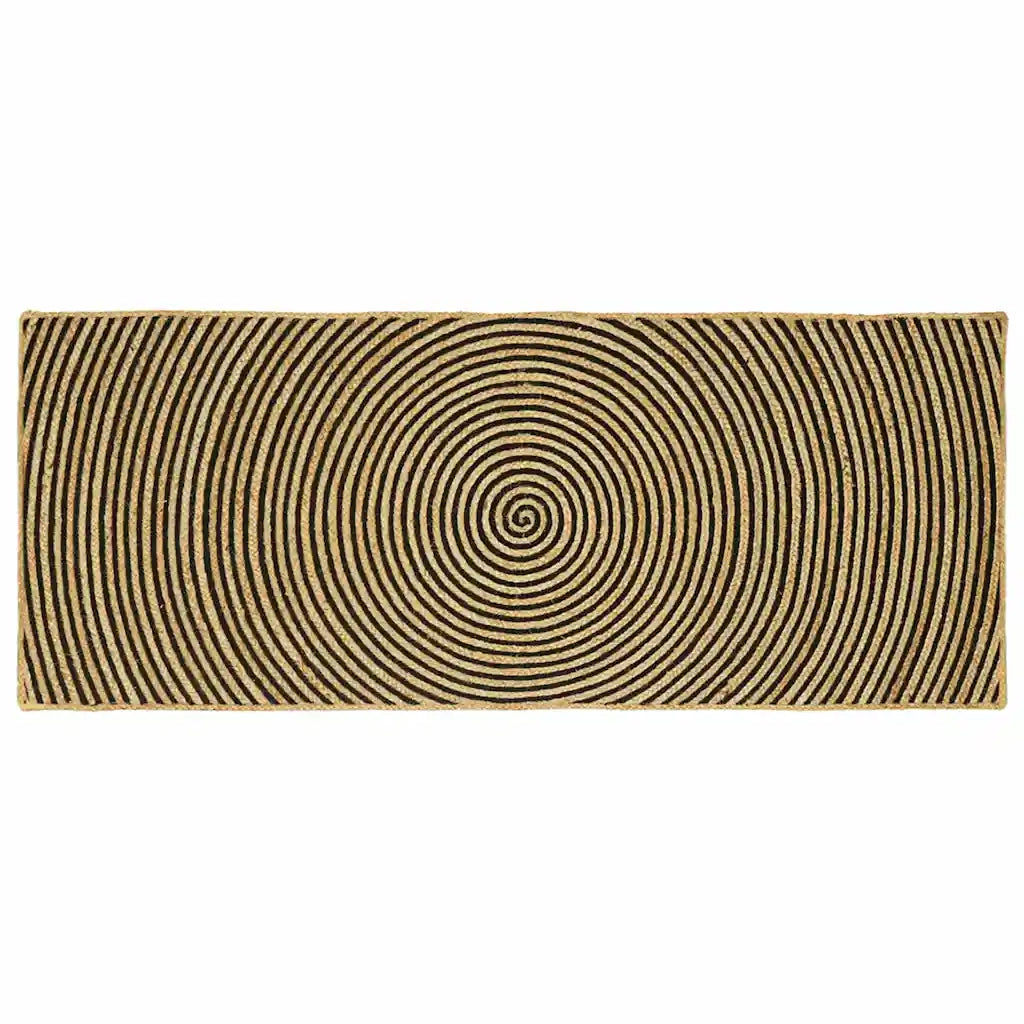 Tappeti per area Nero 80 x 200 cm Juta