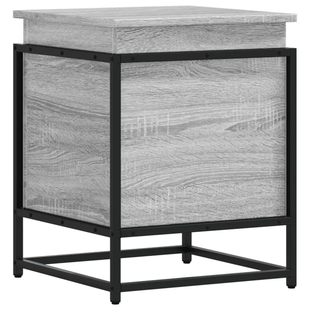 Contenitore con Coperchio Grigio Sonoma 40x40x51,5cm Truciolato