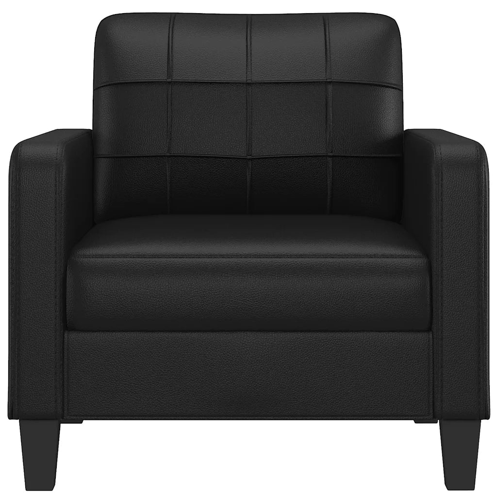 Divano Sedia-Poltrona Nera 60 cm in Similpelle 632182