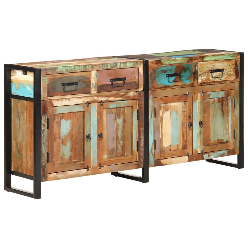 Credenza cassettiera cassettiera mobile contenitore organizer cucina soggiorno soggiorno 172 x 35 x 80 cm legno massello di recupero marrone 02_0029559