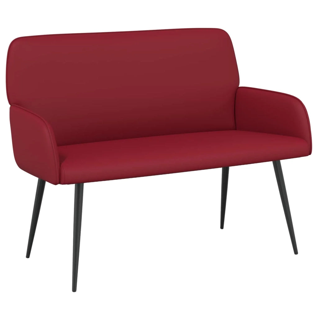 Divano a 2 posti con gambe in metallo 2 posto Rosso Vino 42051011