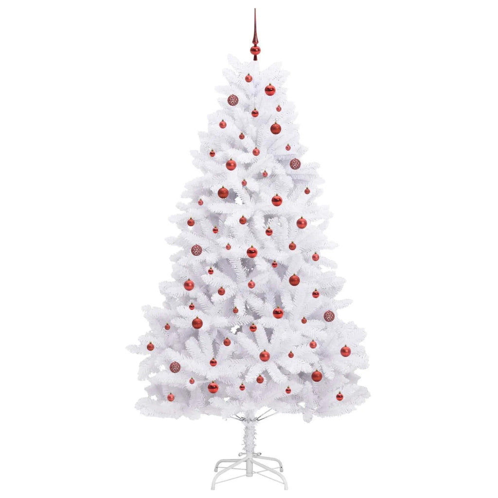 Albero di Natale Artificiale con Rami Pieghevoli Bianco 240 cm 3426612