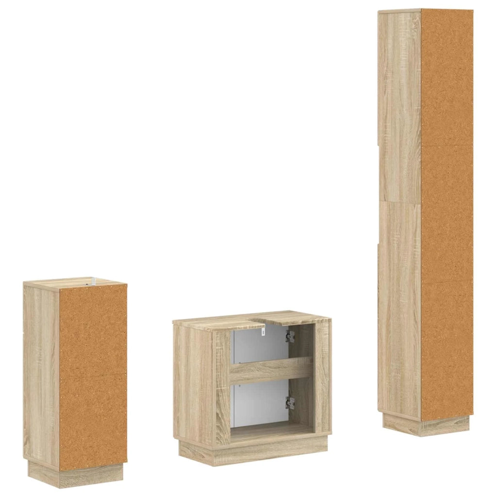 Set di armadietti da bagno in 3 pezzi HOORN 3417875